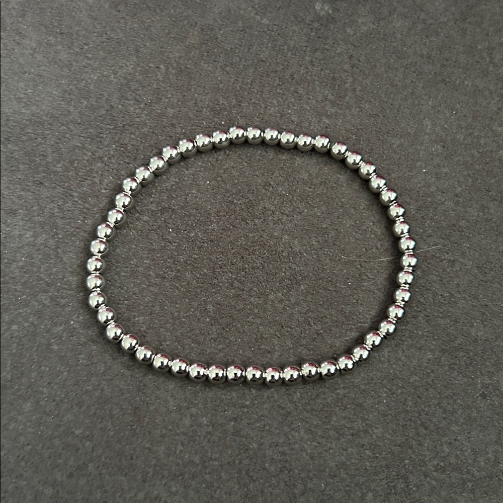 Silver Beaded Bracelet